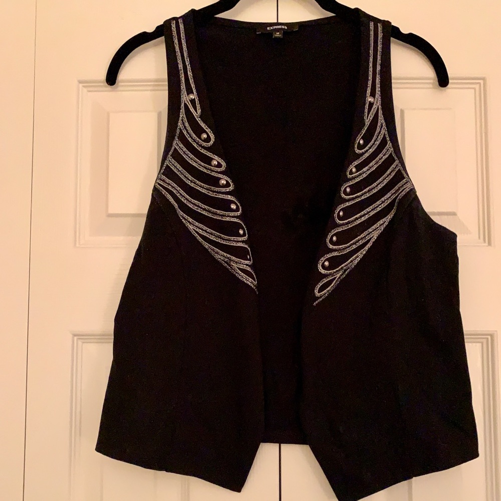 Black Vest with Silver Details